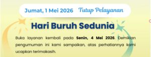 Pengumuman Hari Libur dalam rangka Hari Buruh