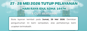 Pengumuman Libur Pelayanan pada Hari Raya Idul Adha 1447 H